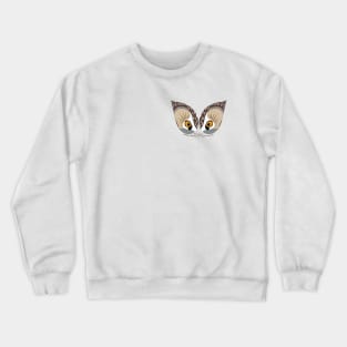 Northern Saw-whet Owl Eyes Crewneck Sweatshirt